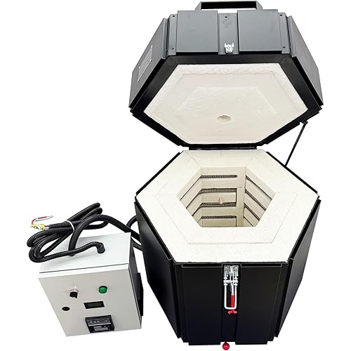 WYDDDARY 220V 1PH Ceramic Kiln, 1280℃(2336°F) Maximum Firing Temp, 4000W Pottery Firing Furnace for Homes, Classrooms, Art Studio, 0.95cu ft Capacity