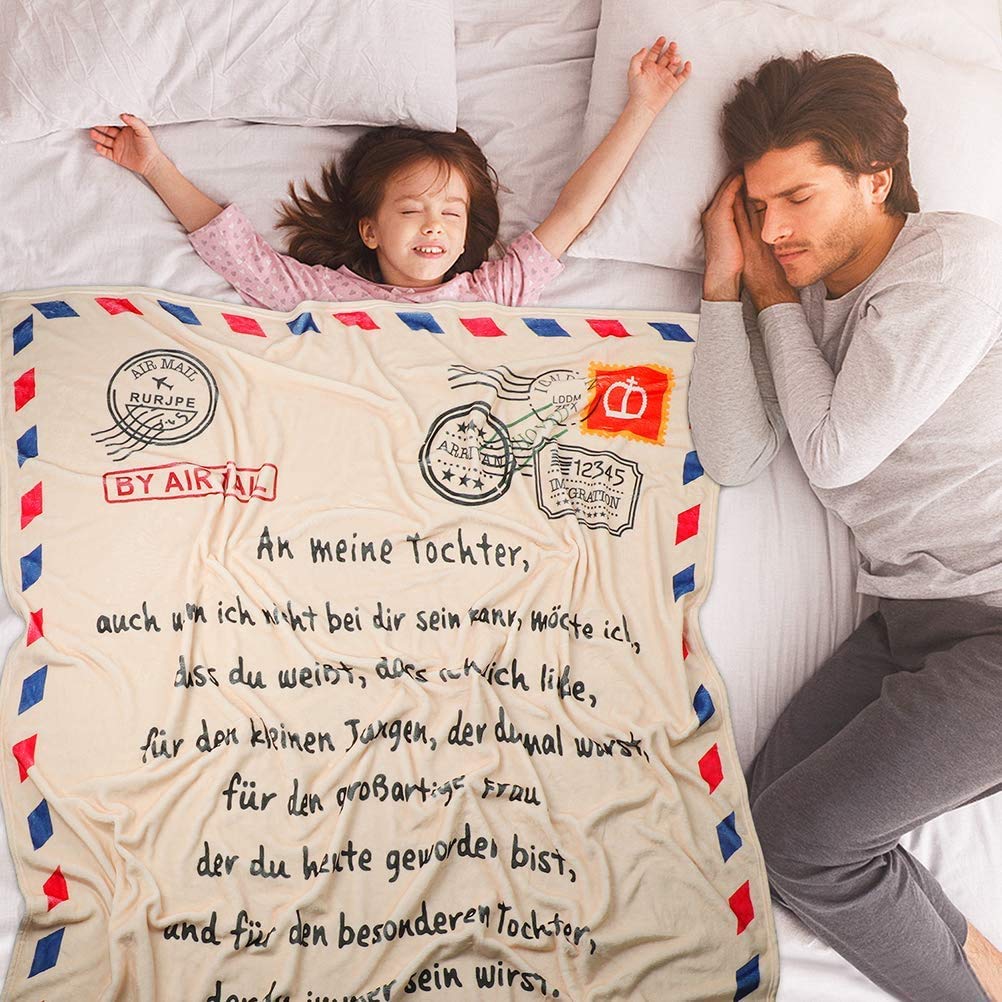 Personalisierte Kuscheldecke An Meine Tochter von Mama, Ermutigen und Lieben Superweiche Flanell Decke Geschenke (150x220CM)