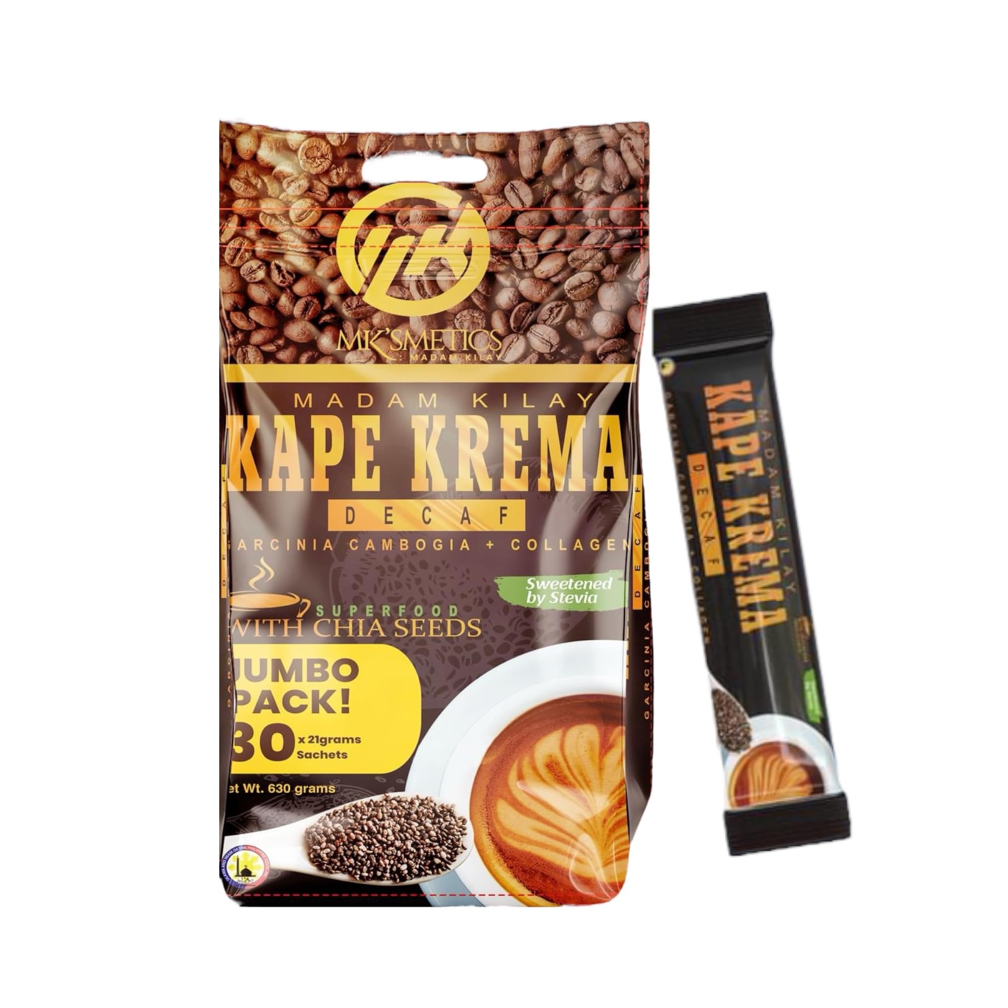 Madam Kilay JUMBO KAPE KREMA Decaf Coffee (30 Sachets)