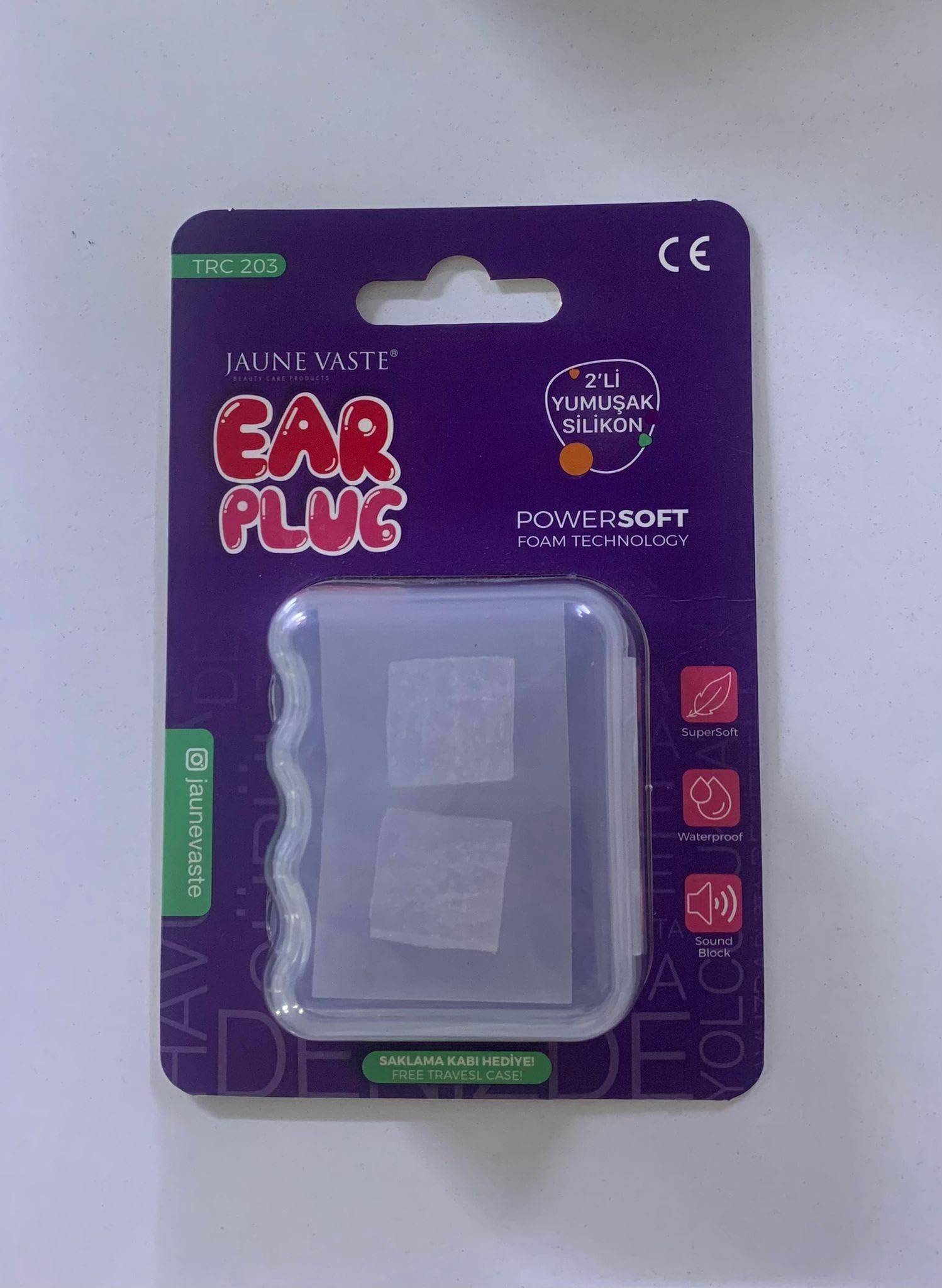 JAUNE VASTE Ear Plug 2’li Yumuşak Silikon
