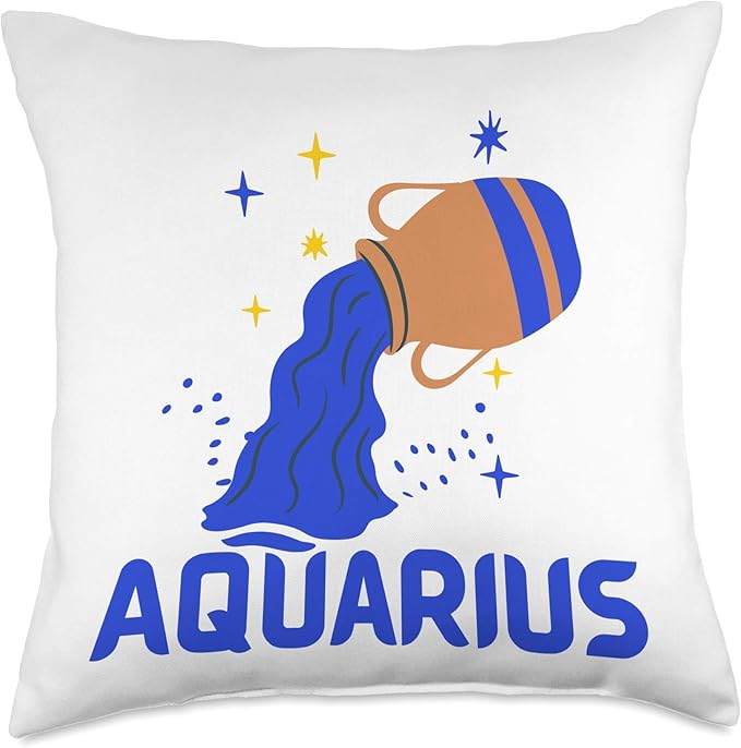 Aquarius - The Water Bearer Throw Pillow
