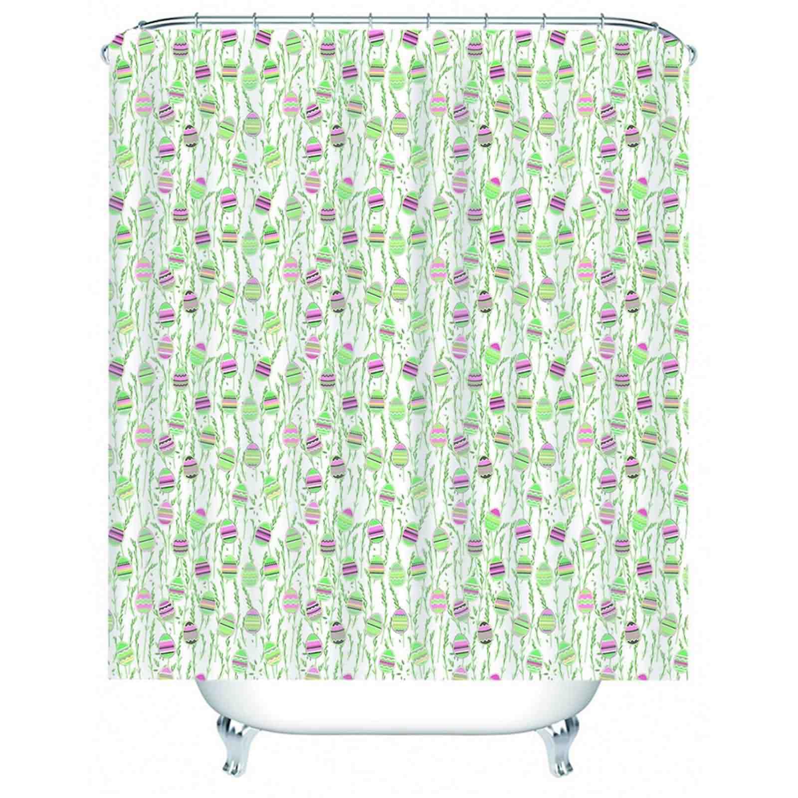 Rideau de douche imperméable anti-moisissure lavable en machine vert