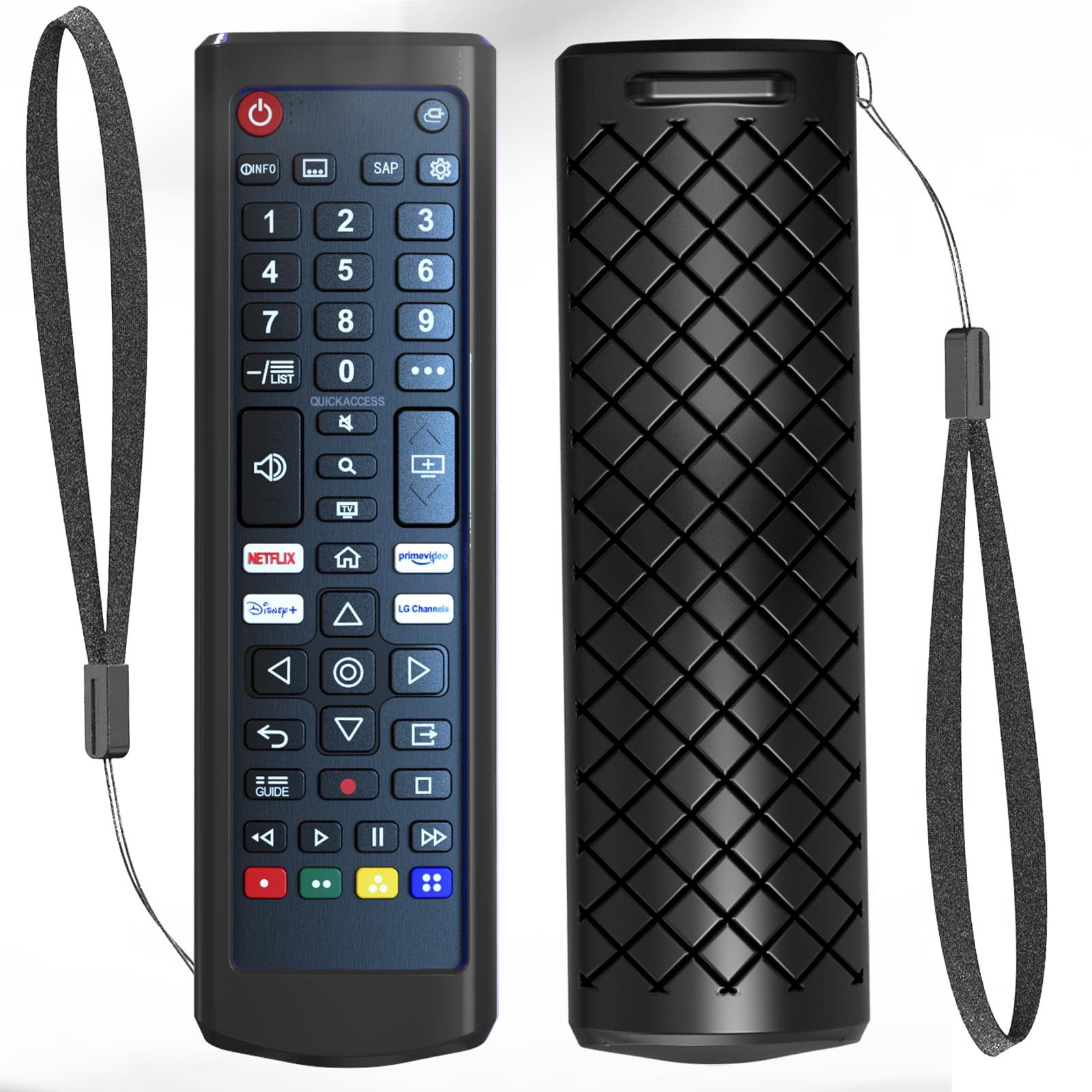 Case for LG TV Remote, Remote Cover for LG Remote Control for Smart TV, Battery Cover Replacement Sleeve Skin Black