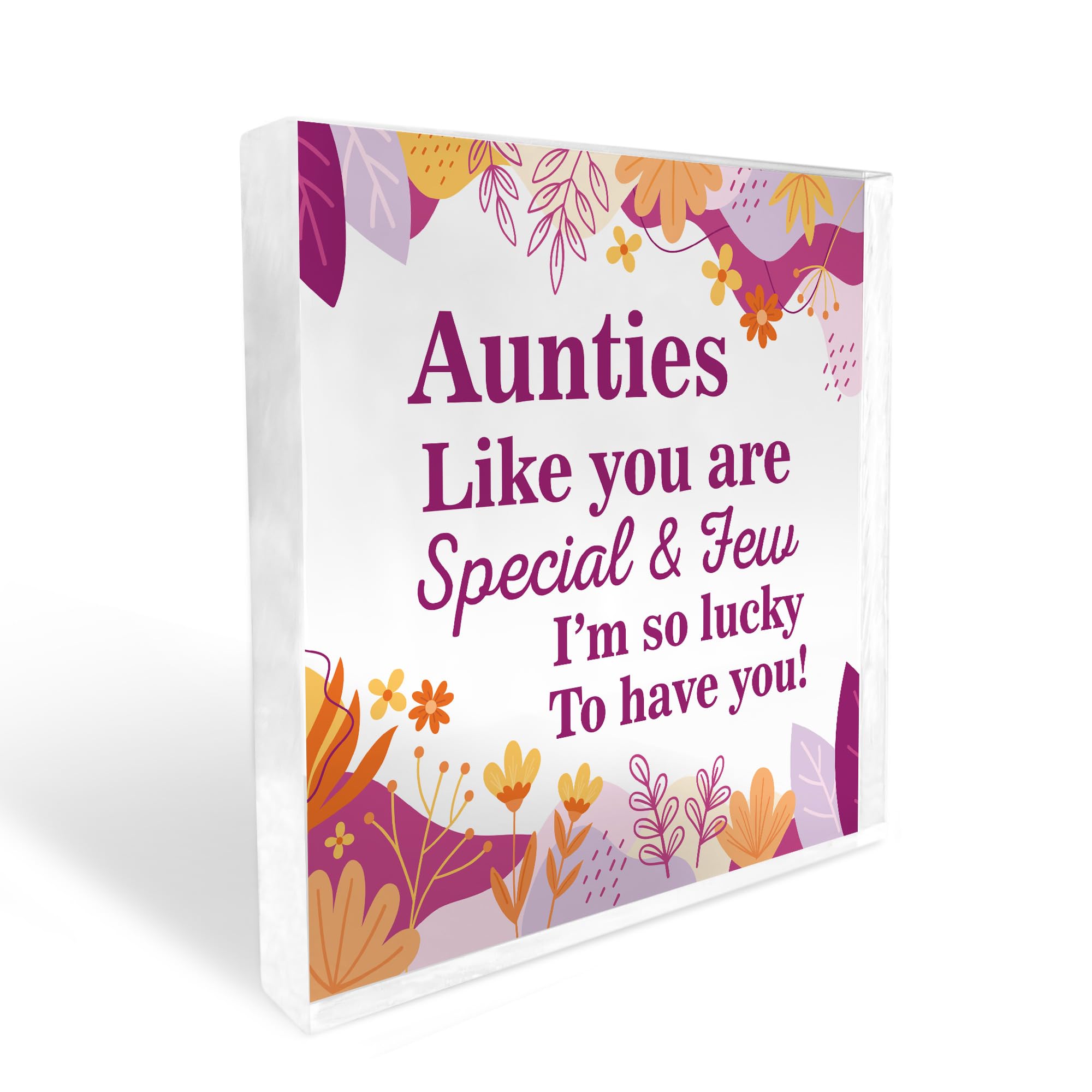 Red Ocean Auntie Gifts AUNTIE PLAQUE Birthday Christmas, Gift For Auntie Keepsake Thank You Gift For Her