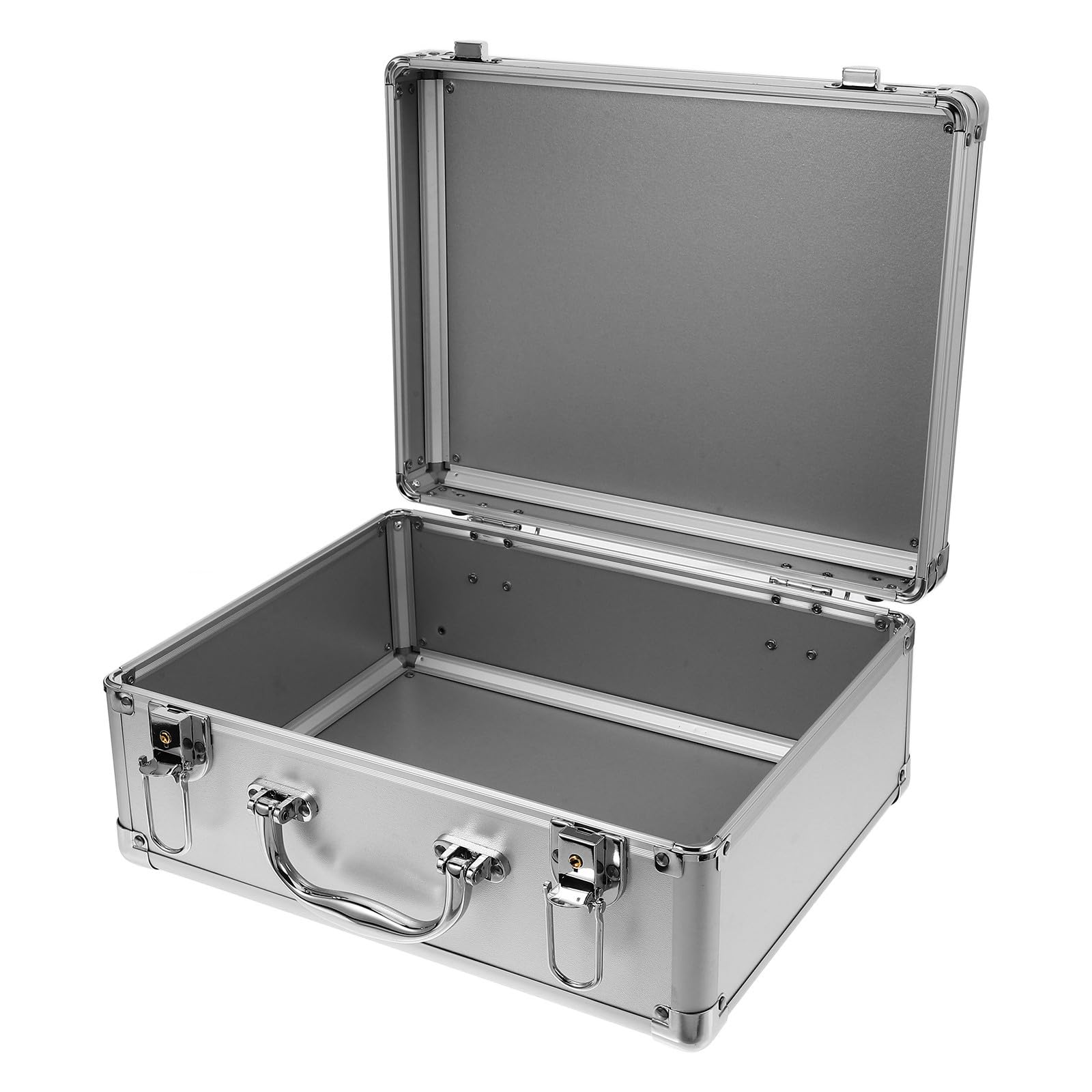 Healeved Valise en Métal, Coffret à Outils Portable en Alliage D'aluminium, Argenté, à Code, Rigide et Protecteur, pour Camping et Randonnée