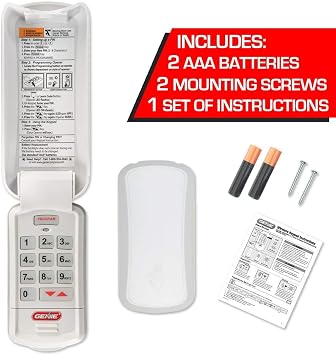 Genie ChainMax 1000 Garage Door Opener - Durable Chain Drive - Includes two 3-Button Pre-Programmed Remotes,Wall Console, Wireless Keypad, Safe-T-Beams - Model 3022-TKH, 140V DC Motor,Gray