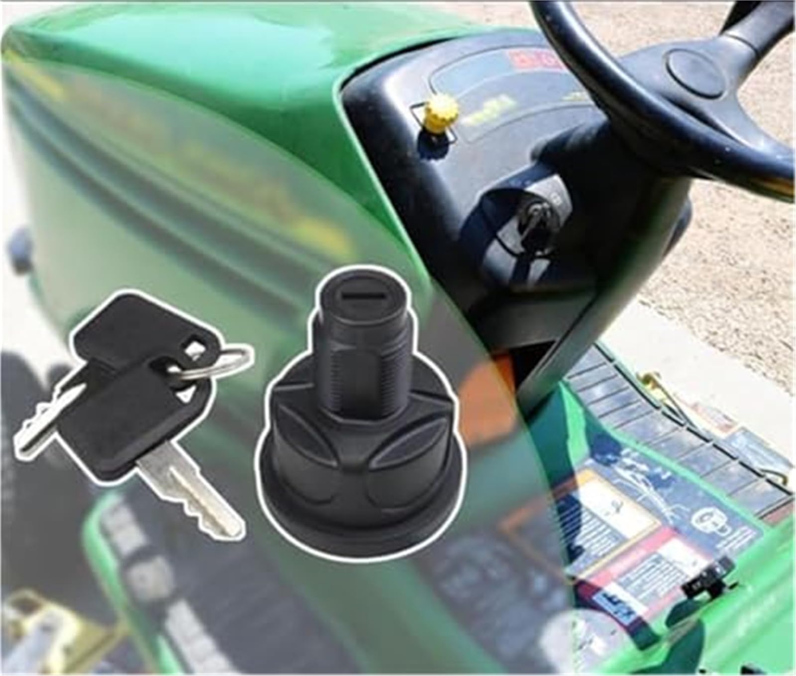 Interruptor de encendido, para John Deere, para 345 355 636M 648R 652M 661R GT235 GT245 LX277 LX279 X595 XUV550 Z720E Z930M, AUC18708 Interruptor de encendido del cortacésped