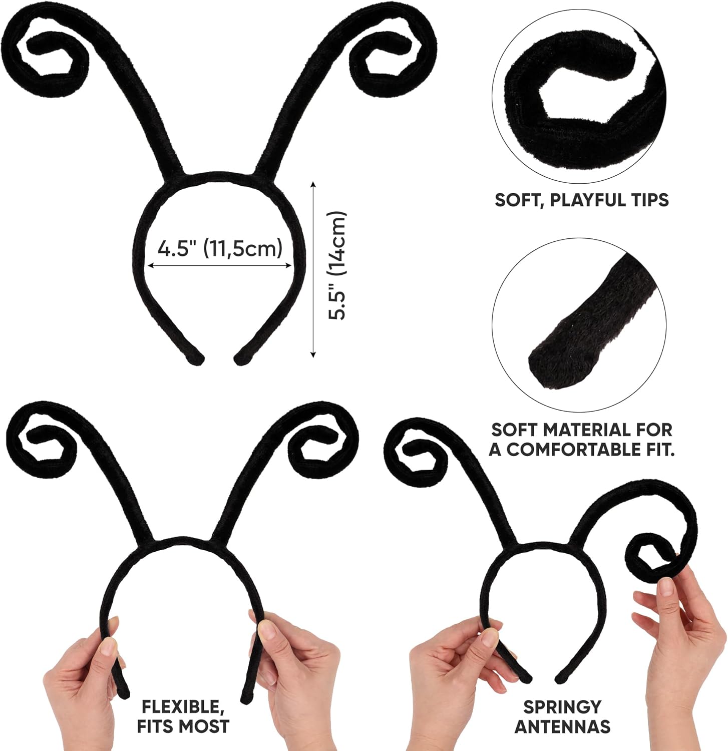 Funcredible Bug Antenna Headband & Glasses – Insect Costume Headwear for Adults – Perfect for Halloween, Festivals, Concerts, Cosplay & Themed Events - Image 2