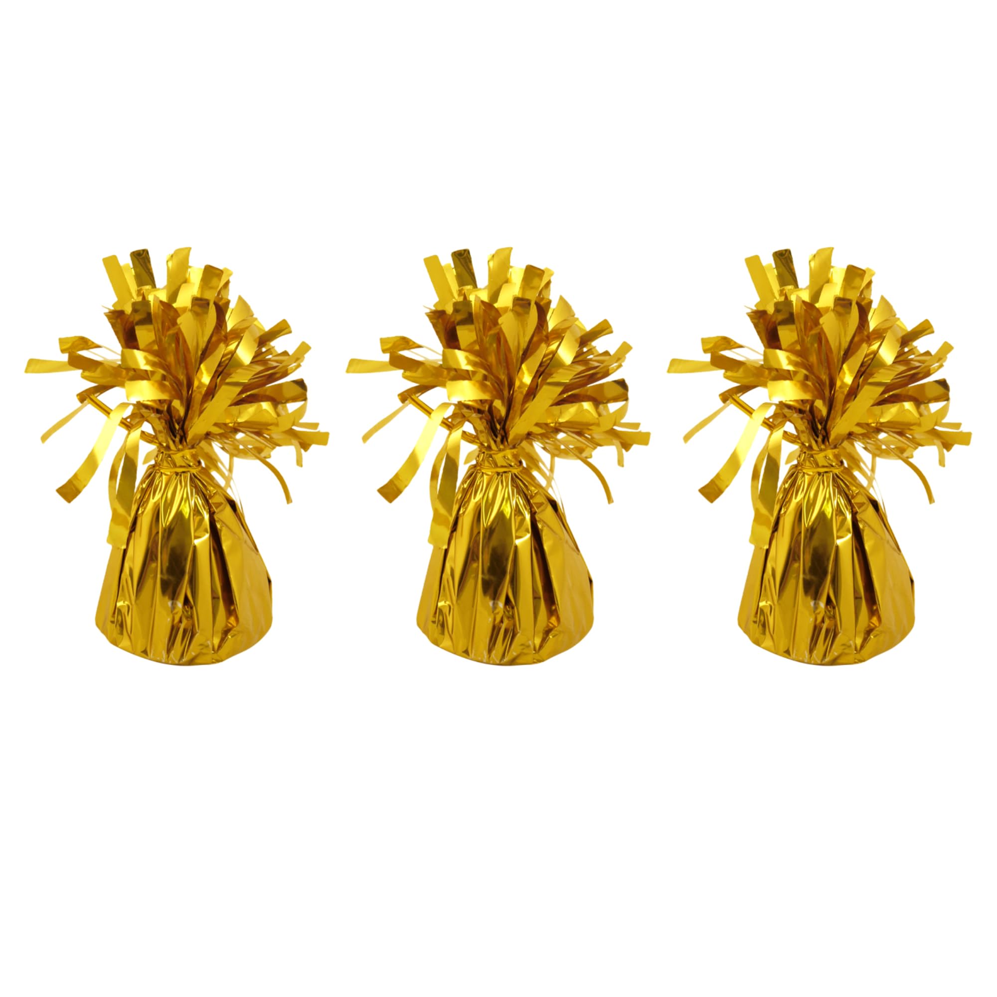 Foil Balloon Weights for Helium Balloons | Metallic Foil Balloon Holder | Birthday Parties, Events & Wedding Celebrations Decoration Accessory (Gold, Pack of 3) โ image 1