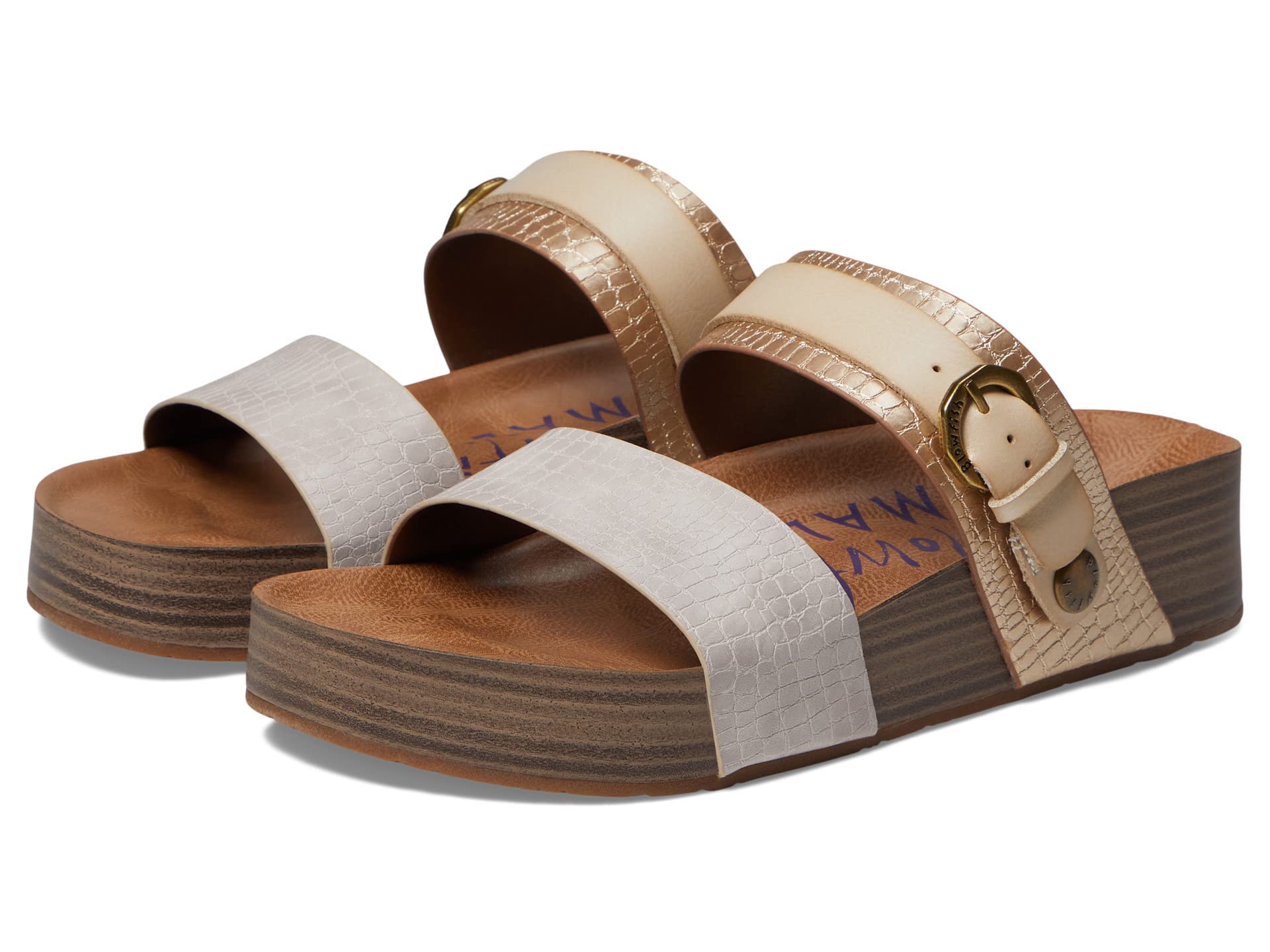 Blowfish Malibu Women's Marge, White Sand/Gold Dile, 5.5 UK