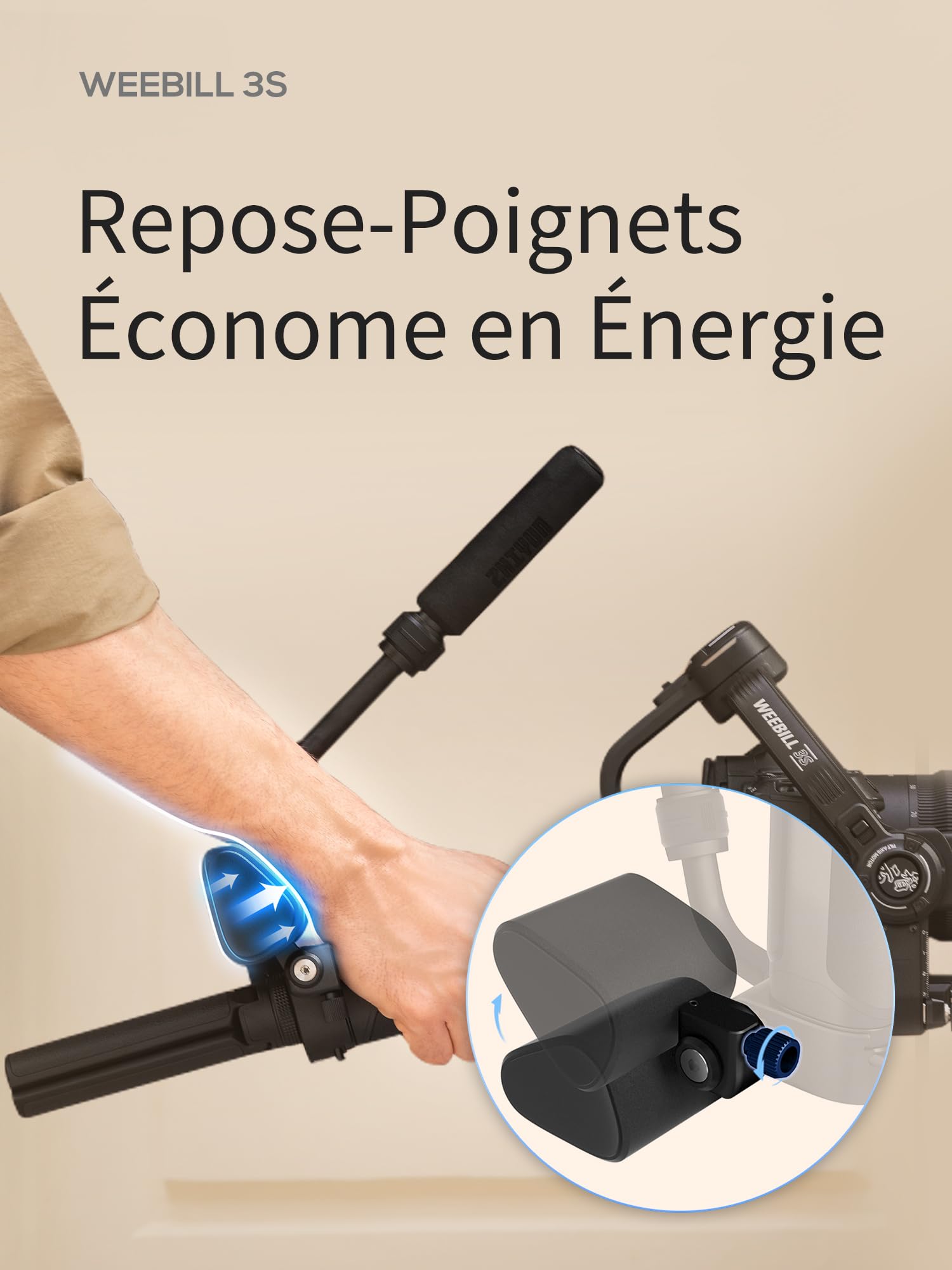 ZHIYUN Weebill 3S Combo [Officiel] Stabilisateur de cardan pour DSLR et Appareil Photo sans Miroir, stabilisateur 3 Axes avec trépied/poignée/Repose-Poignet/lumière/Sac, pour Nikon, Canon, Sony, etc
