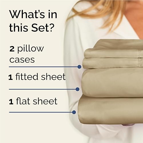 Vista 1451 de Juego de sábanas Split King de 7 piezas, sábanas transpirables y refrescantes, sábanas de hotel, bolsillos profundos, ajuste fácil, suaves y sin