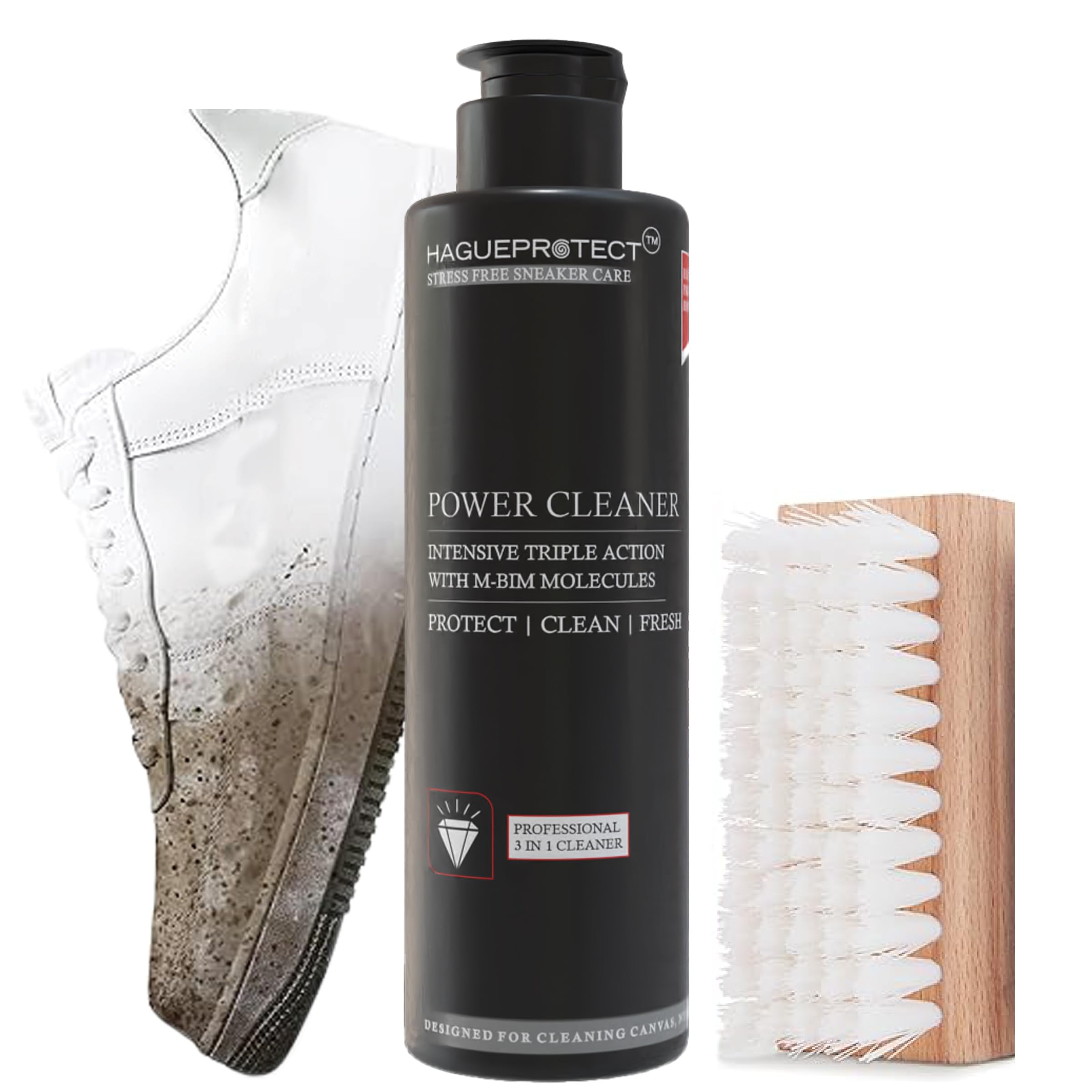 Hagueprotect Shoe & Sneaker Cleaning Kit - Premium Shoe Care & Sneaker Cleaning Sets | Sneaker Cleaner & Shoe Care for Canvas, Leather, Mesh | Shoe Cleaner Kit