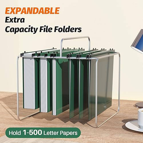 Miniatura 3 de Shutex Carpetas colgantes de plástico, tamaño carta, carpetas colgantes reforzadas, carpetas de archivos estándar para archivador, carpetas