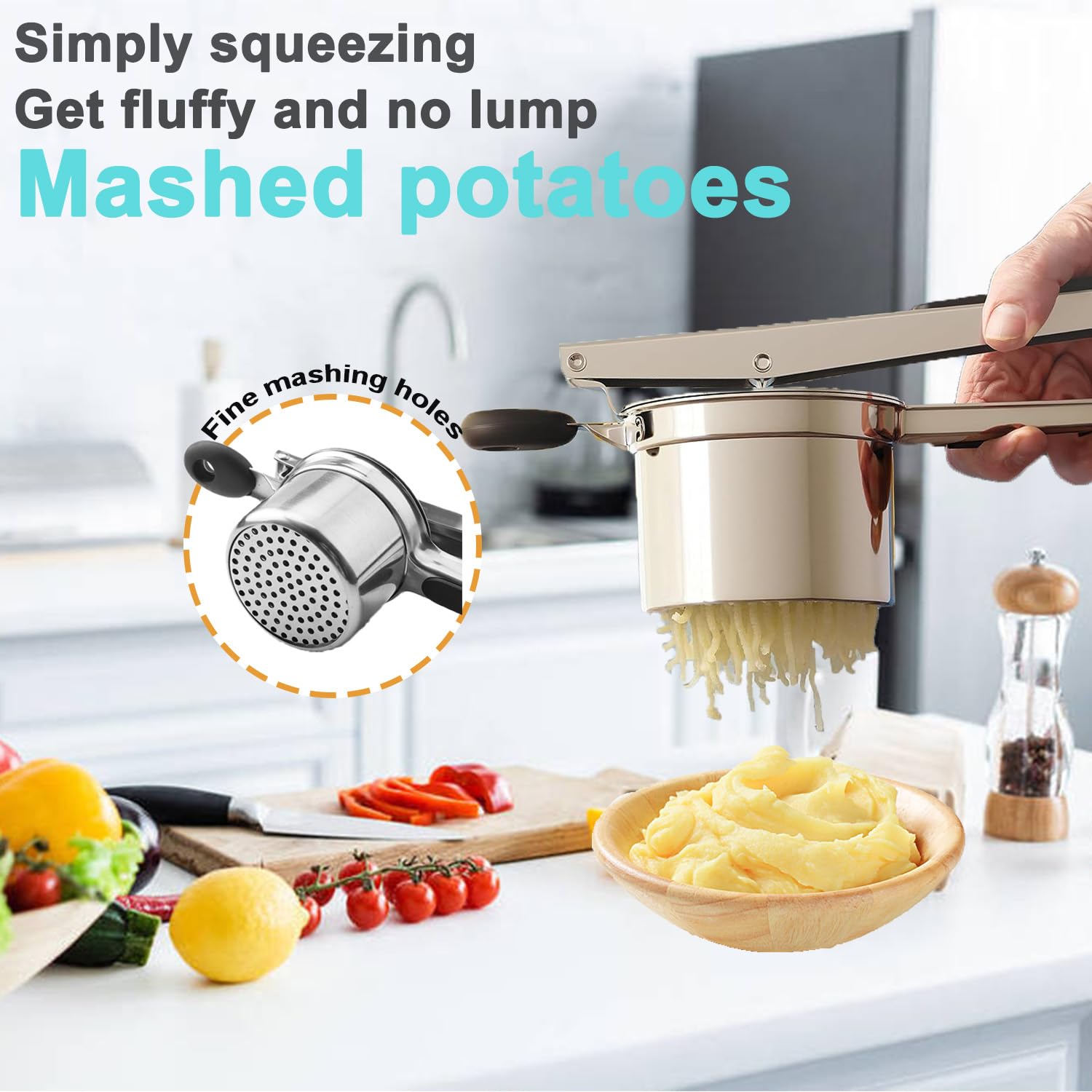 Meisha - Presse-purée Manuelle En Acier Inoxydable Pour