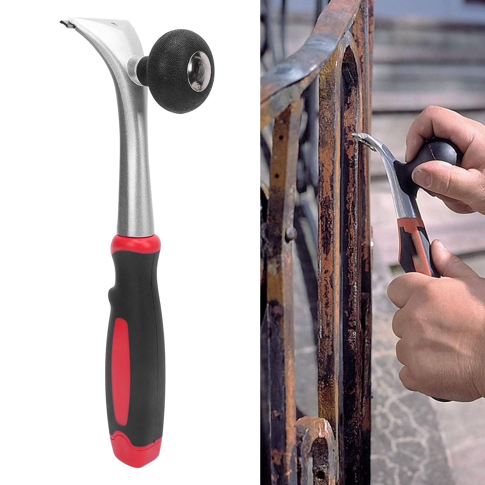 Raschietto Ergonomico Premium in Carburo, Raschietto in Carburo per Rimuovere Graffi, Vernice, Vetro, Colla, Mastice, Smalto Secco, Raschietto Multiuso per Pulizia, Solvente per