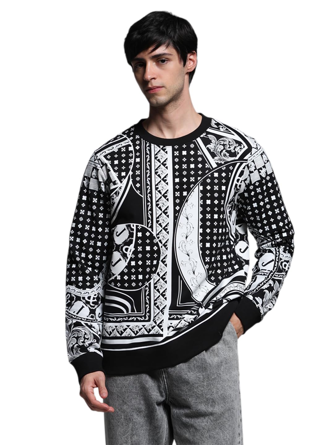 jack & jones Men's Cotton Blend Round Neck Sweatshirt-picture-44