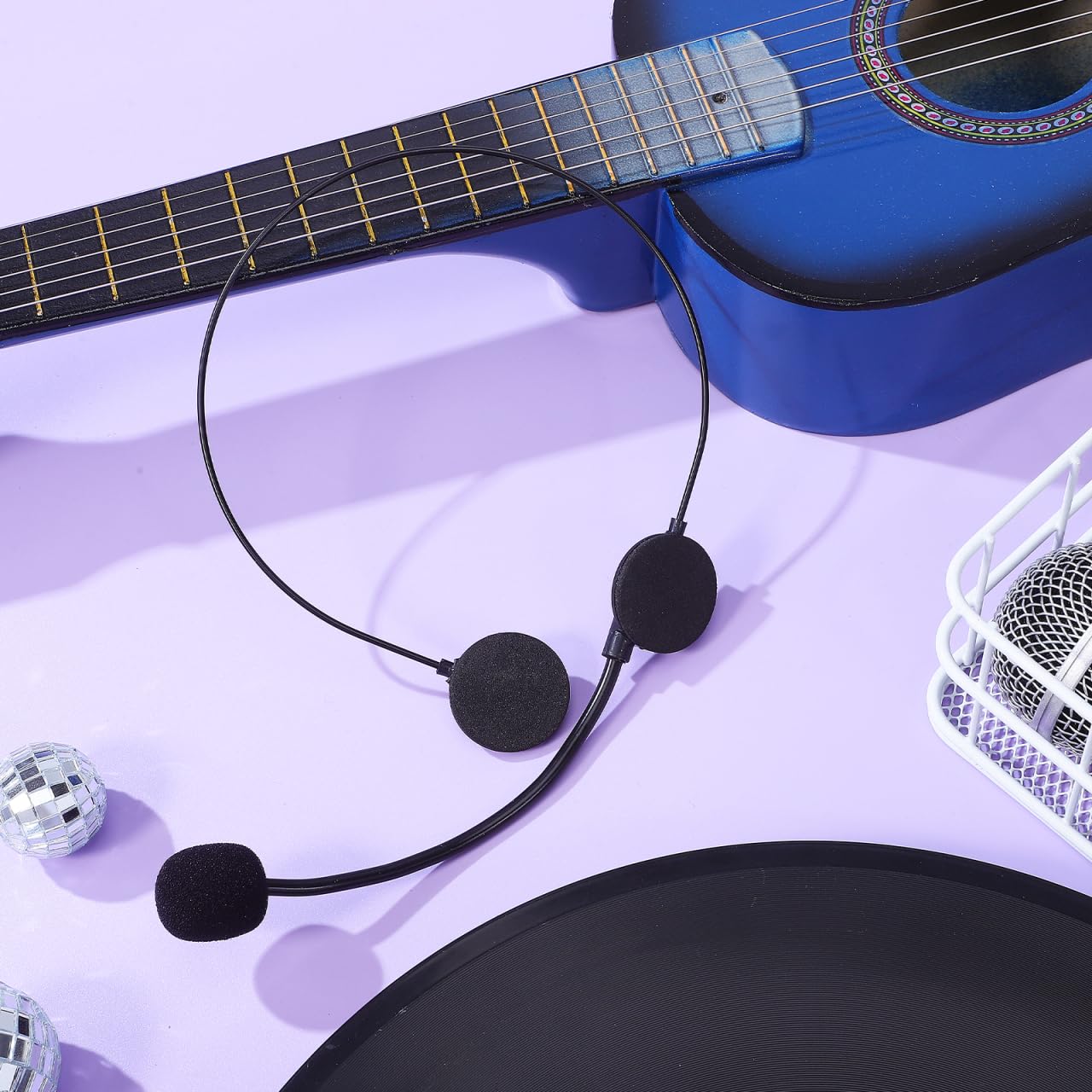 Toddmomy Kids Star Cosplay Prop 2Pcs Toy Microphone Headset Adjustable Rock Star Costume Accessories for Singing Role Play and Stage Performance - Image 3