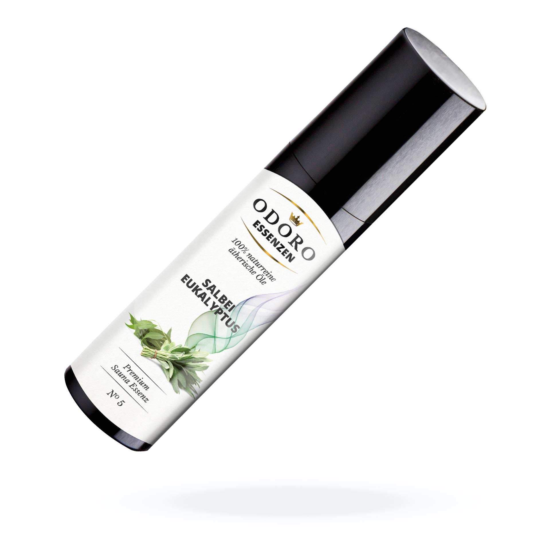 Saunaaufguss Duft Set m. Holz Ständer - 100% ätherische Öle – Salbei Eukalyptus, Minze, Menthol – Premium Aufguss Konzentrat Geschenk-Set – Natürliches Aufgussmittel, naturrein, hohe Qualität