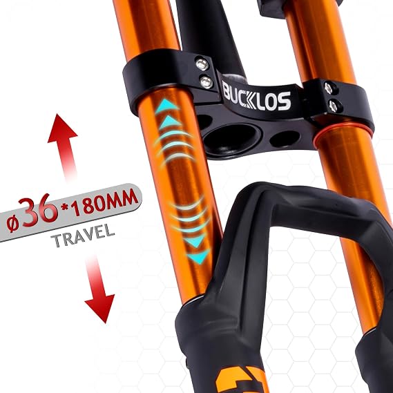BUCKLOS Downhill Air Suspension Fork 27.5 15 * 110mm Boost Tapered Travel