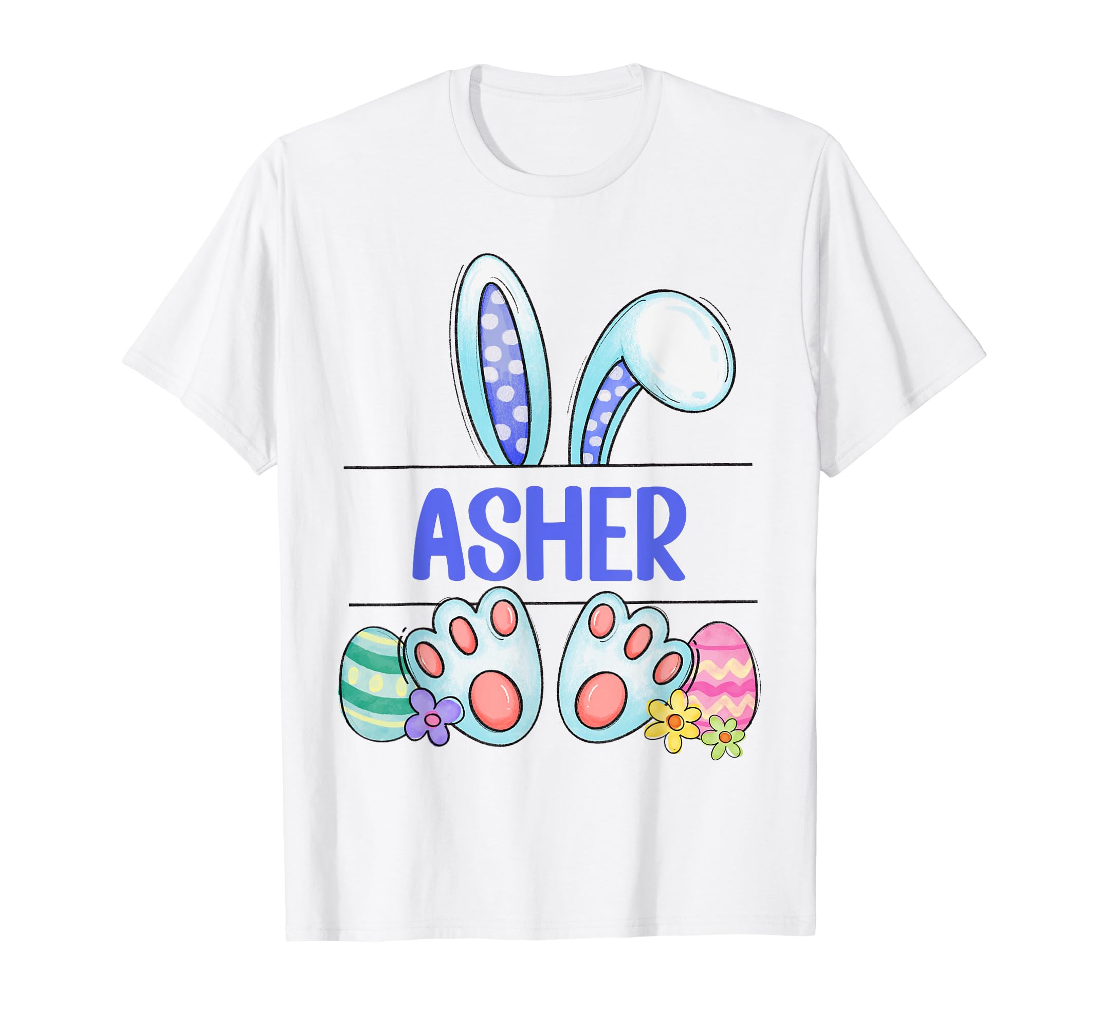 Boys & Girls Name Bunny Happy Easter Cool TeesAsher Name Birthday Bunny Happy Easter Asher Boys T-Shirt