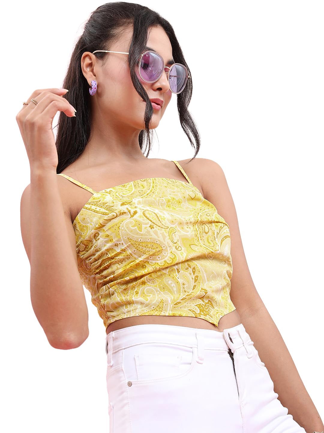 tokyo talkies Women's Sleeveless Square Neck Printed Tops| Stylish | Casual Wear-picture-27