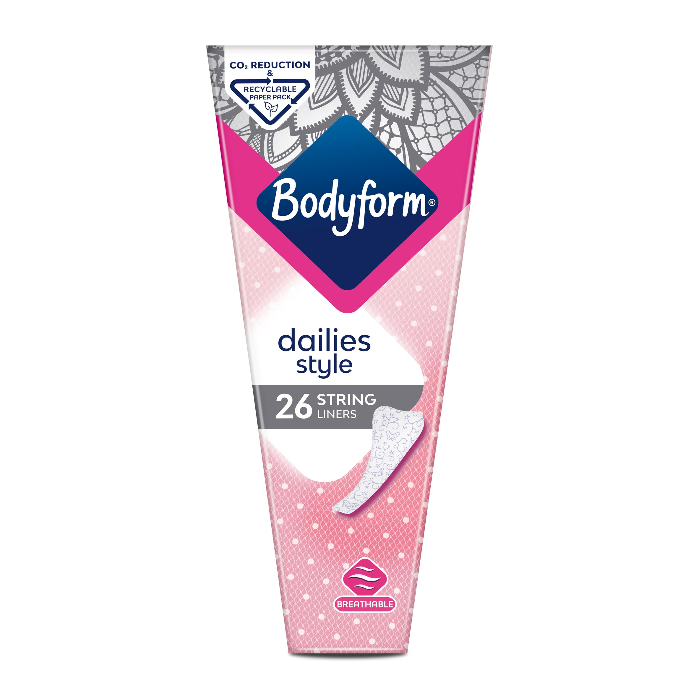 Bodyform Dailies String Panty Liners - 26 Panty Liners