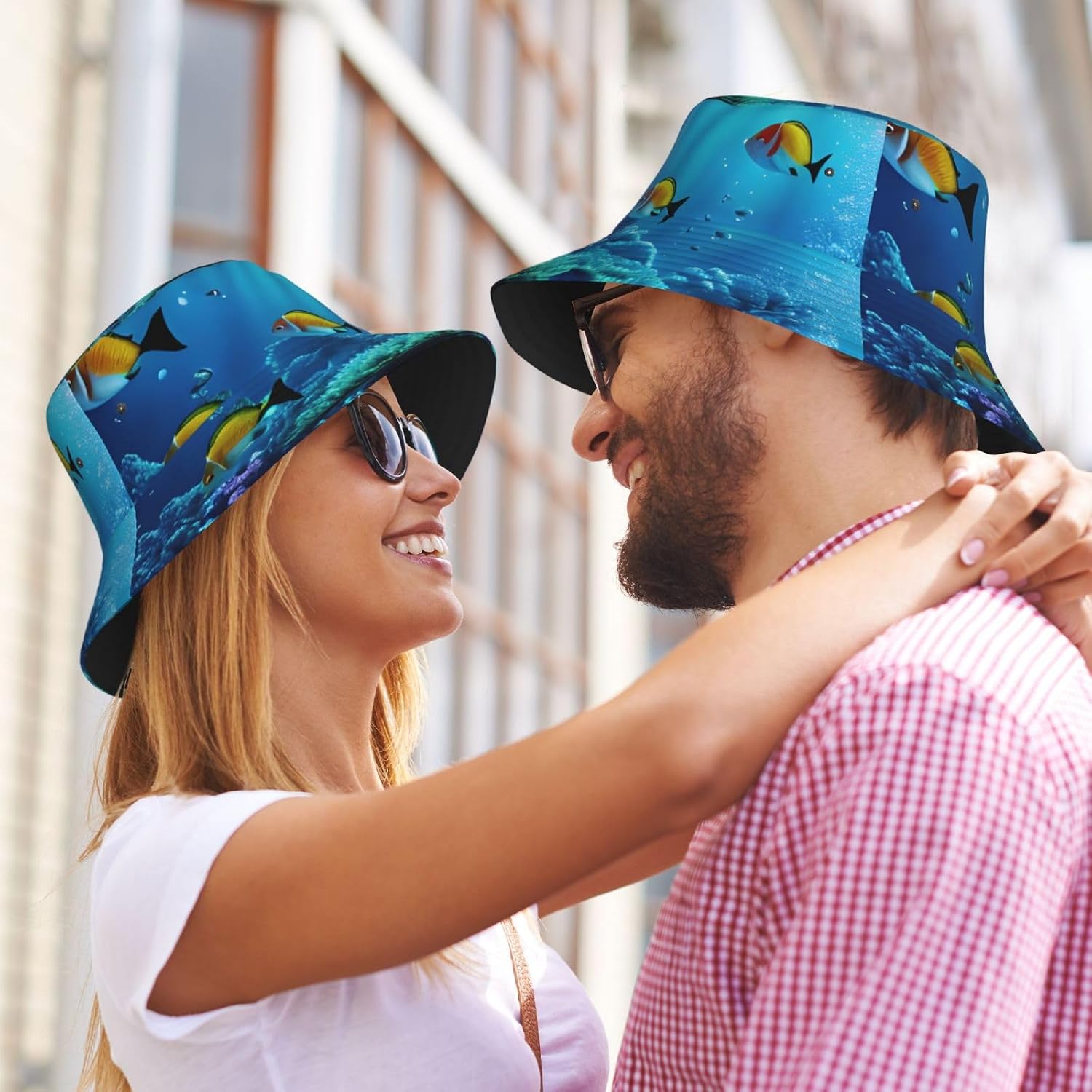 Tranquil Underwater Scenery Print Bucket Hat for Men Women,Fun Sun Hats,Fisherman Outdoor Summer Travel Hiking Cap Black