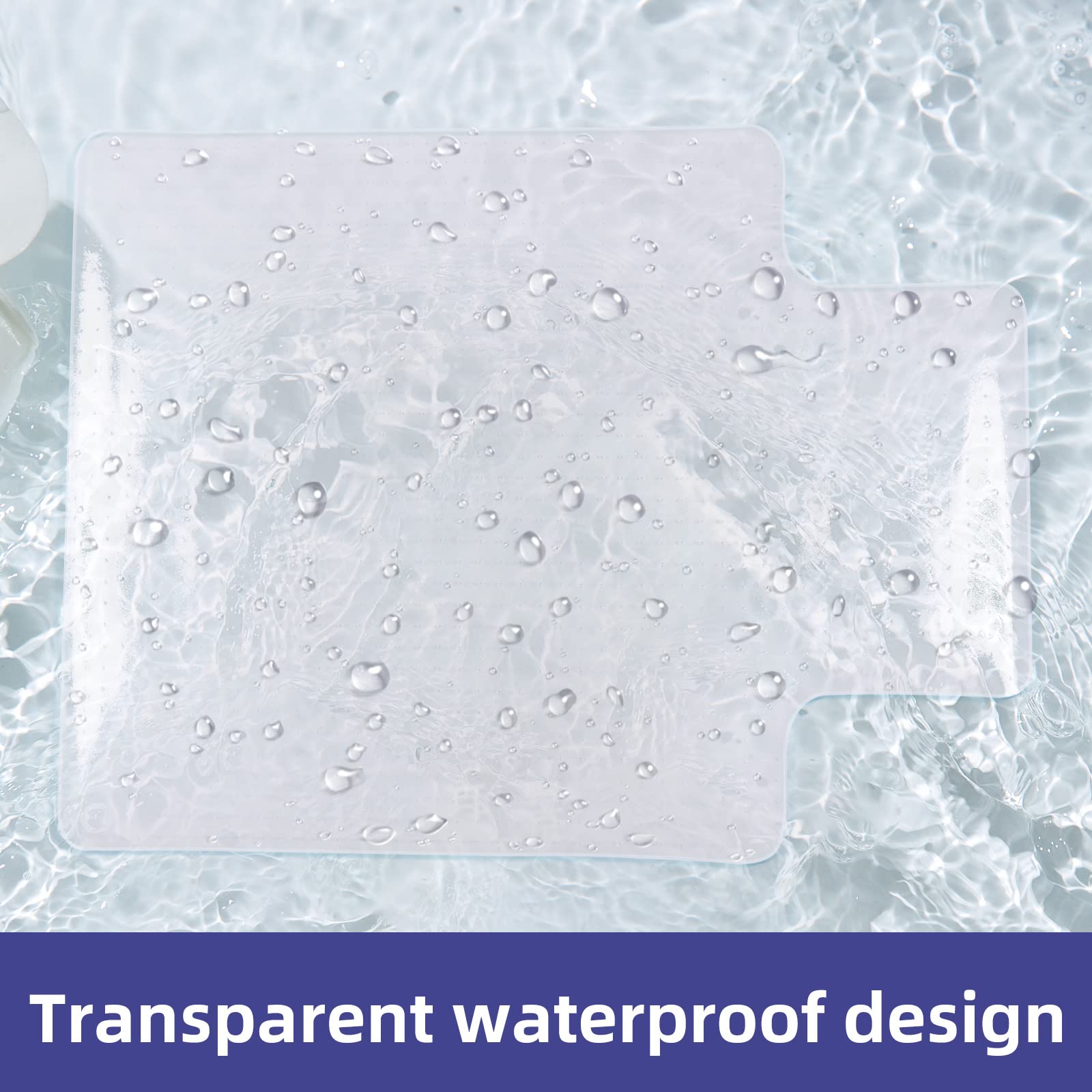 Lumderio Chair Mat for Computer Desk, Flat Without Curling, Office Carpeted Floor Mats for Low Pile Carpet 48 X 36 inches