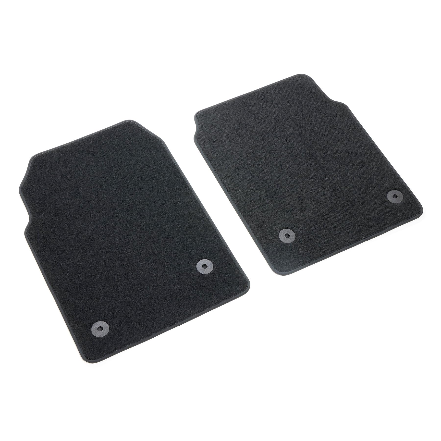 Volkswagen Premium Car Rugs Velour TFG-Velours, Front, Black, Compatible with VW T7 Caravelle, Latch Mount