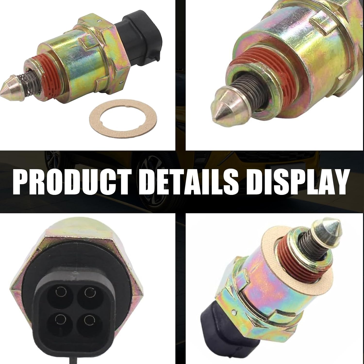 1 PC Car Fuel Injection Idle Motor, Replacement Parts 17079256 AC102 17089062 AC1 17111281 17111286, Injector Idle Air Control Valve, Compatible with Cadillac Chevrolet (Multicolored)