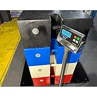 Vista 3 de SellEton Básculas de suelo, básculas precisas de palets con indicador digital de metal inteligente para envío de almacén y pesaje industrial