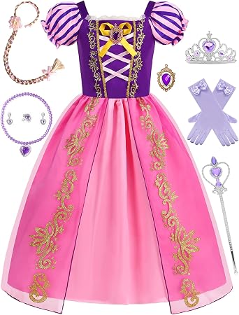 Princess Dress For Girls Princess Costumes Cosplay Birthday Halloween Christmas Party 3-10Y