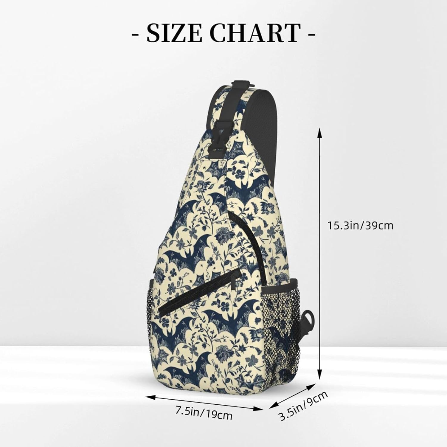 Halloween Bat Sling Backpack Hiking Backpack Crossbody Bag Sports Lightweight And Durable Chest Bag Shoulder Bag For Women Men