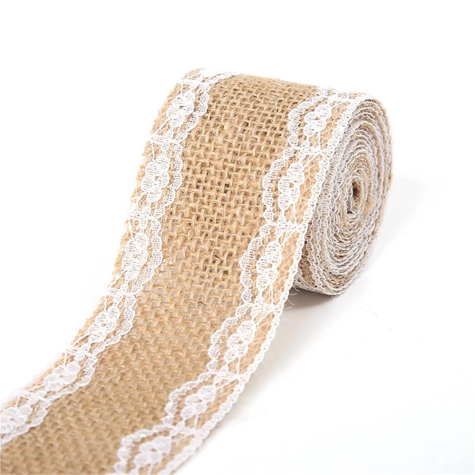 Enmrfvkz N0.20 Width 5Cm Jute Burlap Ribbon, Jute Burlap Ribbon White Lace Trim 1-10M