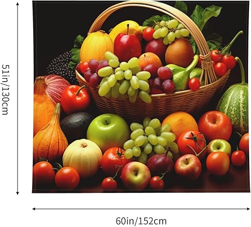 Miniatura 10 de VTCTOASY Tapiz de varias frutas para colgar en la pared, para dormitorio, decoración del hogar, tapices estéticos para colgar en la pared para sala