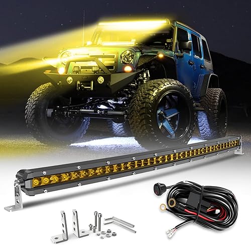 Miniatura 9 de CO LIGHT Barra de luz LED curvada de una sola fila de 20 pulgadas  Lente de proyector 6D  Haz combinado de punto e inundación  Luz de conducción