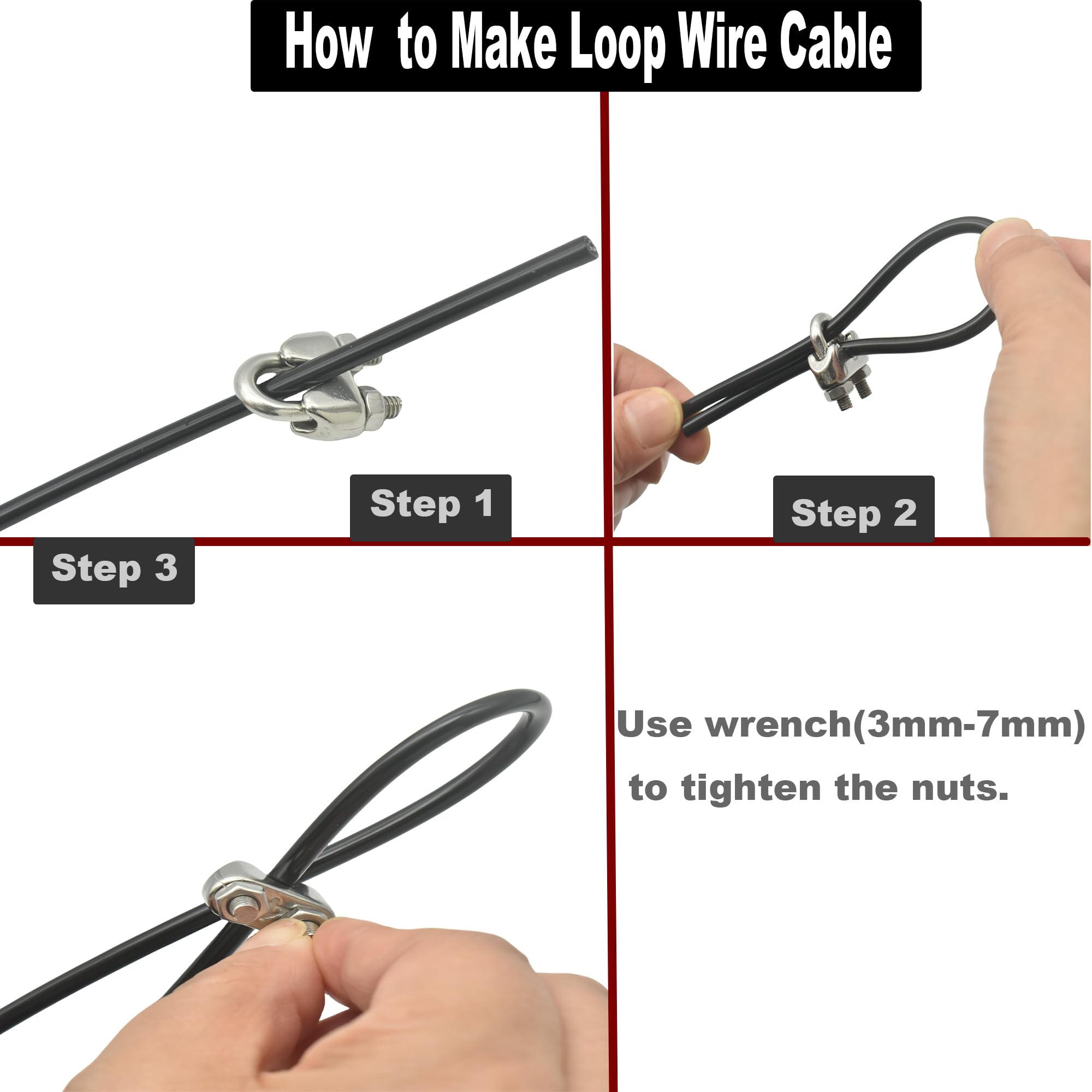 TOYELIU 304 Stainless Steel Nylon Coated Wire Rope, 1/16-3/32 Inch, Outdoor Light Guide Wire (400ft - View #11