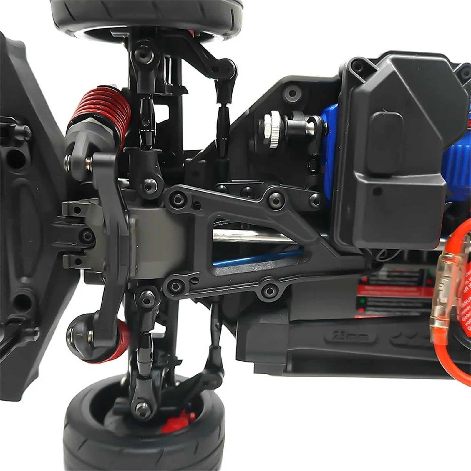Varilla de Tracción para 4-Tec 2,0 para VXL para Chasis AWD 83076-4 1/10 RC Coche Camión Modelo Piezas De Mejora 9 Uds Conjunto Varilla Enlace Metal(Red)