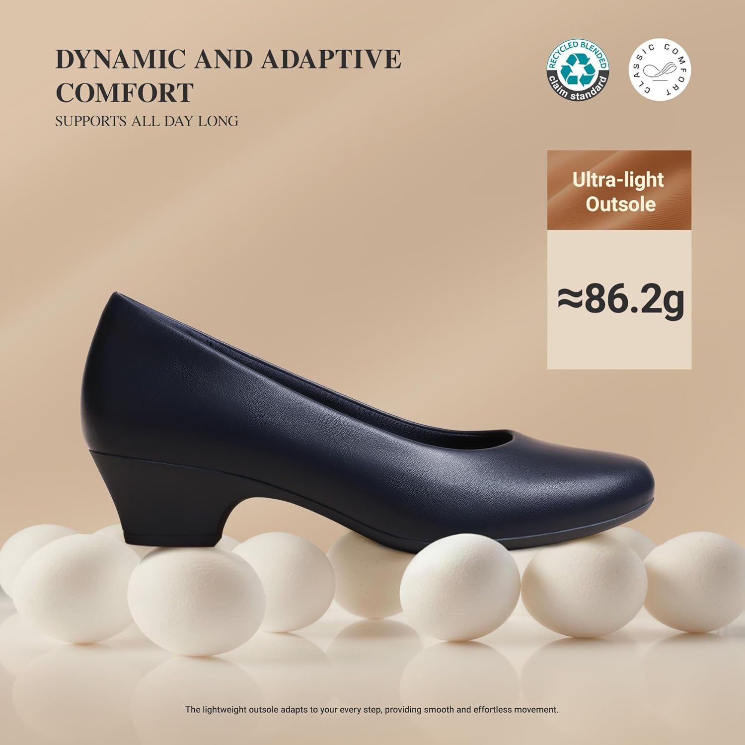 DREAM PAIRS Women's Chunky Closed Toe Dress Low Block Heels Comfortable Slip On Work Pumps Wedding Casual Shoes - Image 6