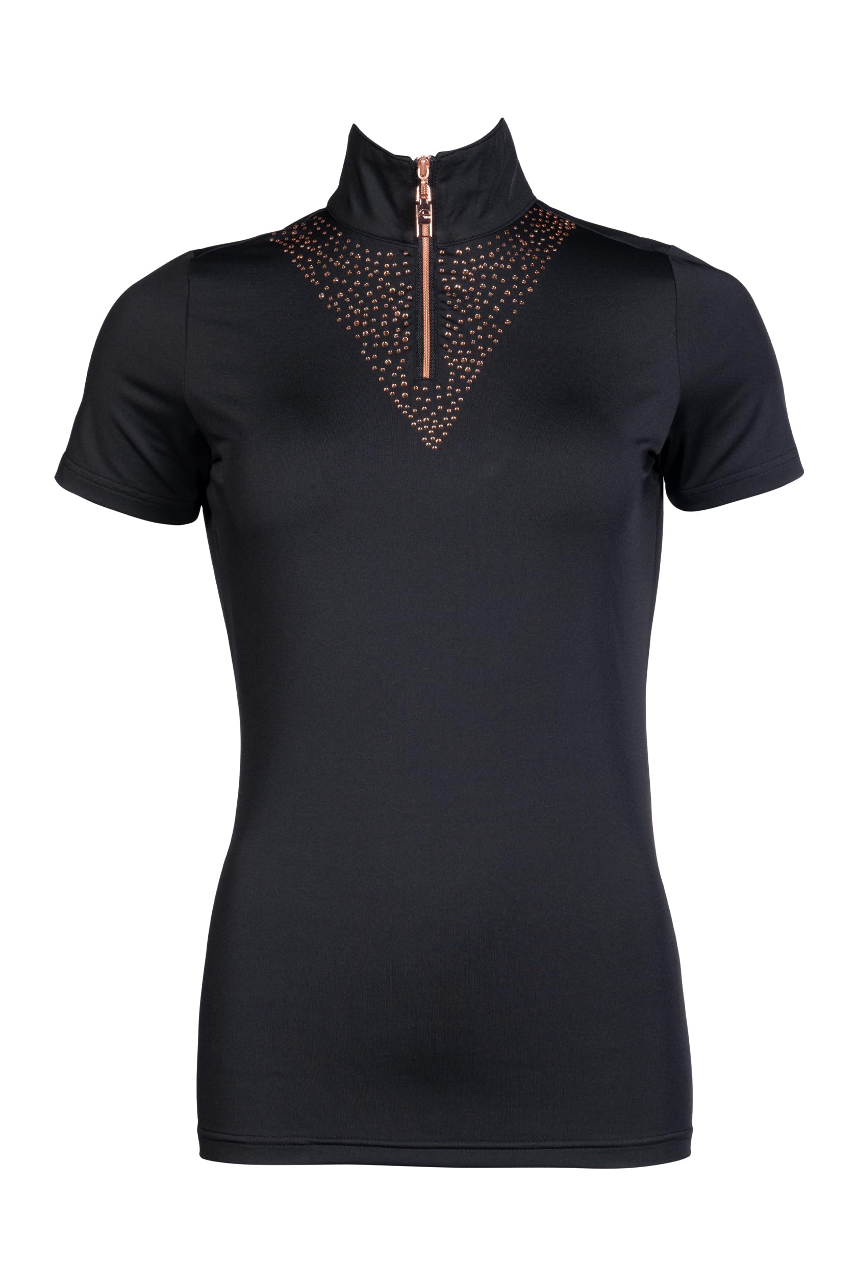 HKM Damen Rosegold Glamour Style Polohemd