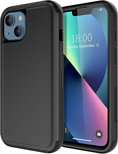 Diverbox - Funda para iPhone 13 a prueba de golpes, caídas y polvo, funda de protección resistente para iPhone 13 de Apple, color negro