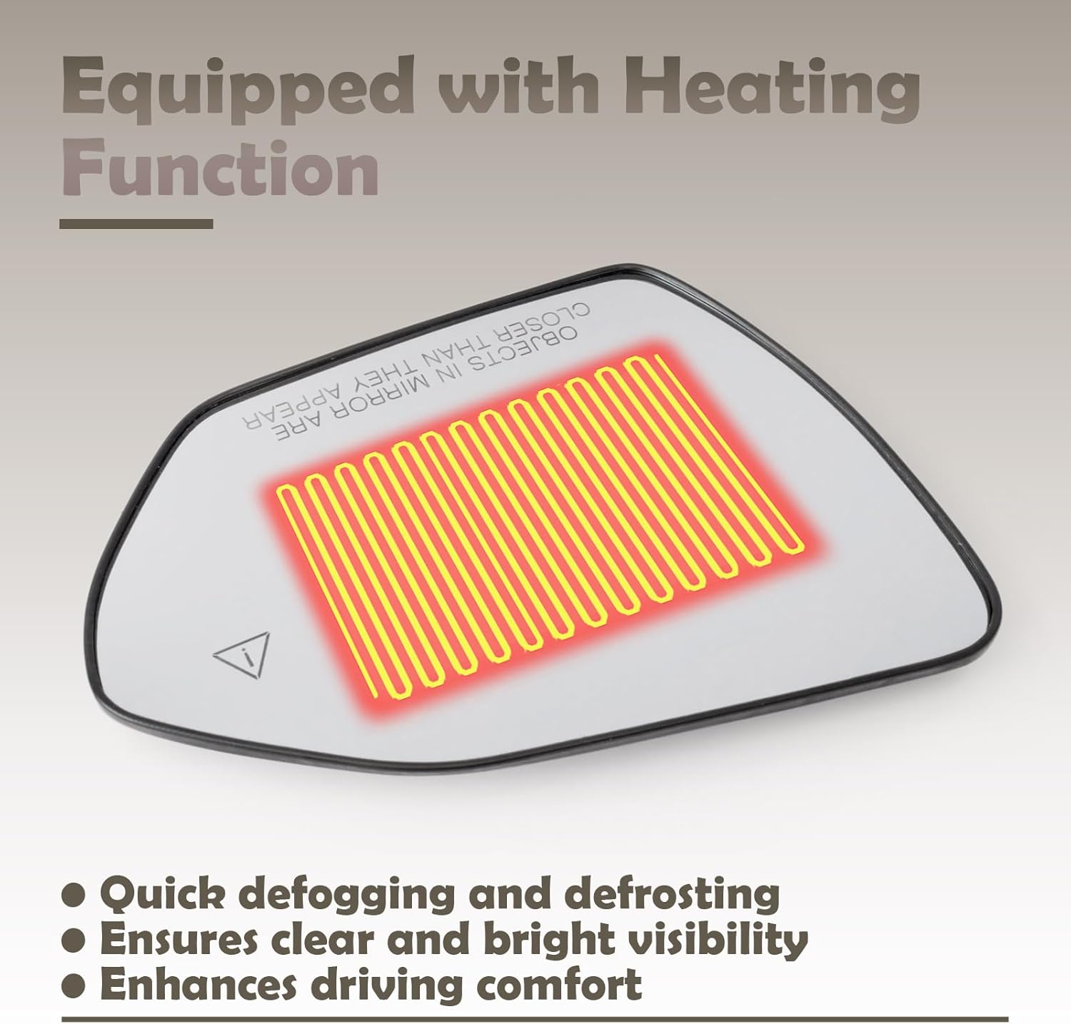87621N9010 Passenger Side Mirror Glass Compatible with Hyundai Tucson Santa Cruz 2022 2023 2024 2025 2026 Replace 87621N9020 87621N9030, with Heated Blind Spot Detection