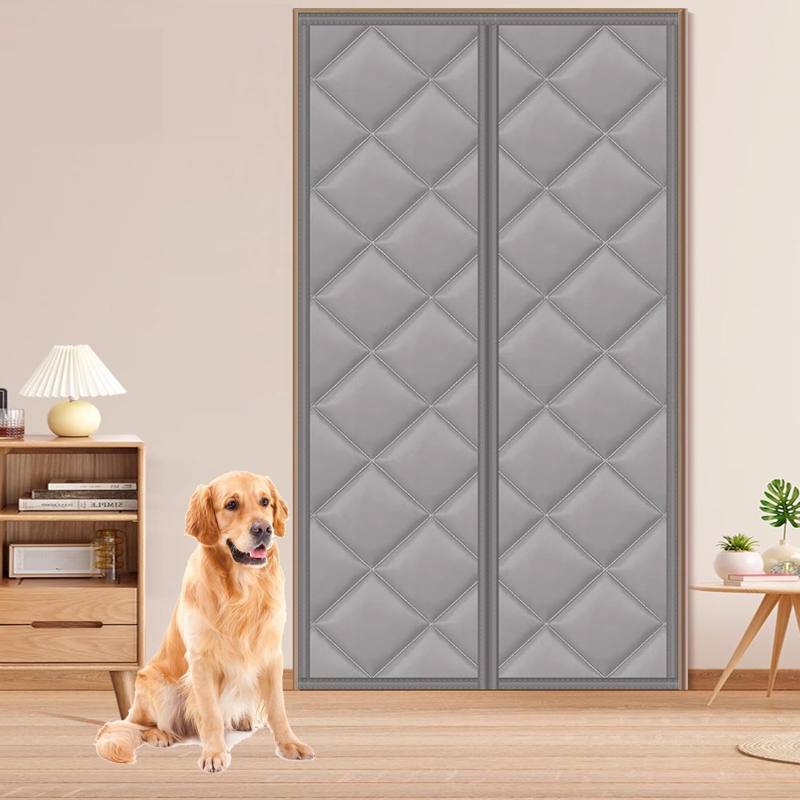 Rideau de porte isolant thermique pour garder la chambre au chaud