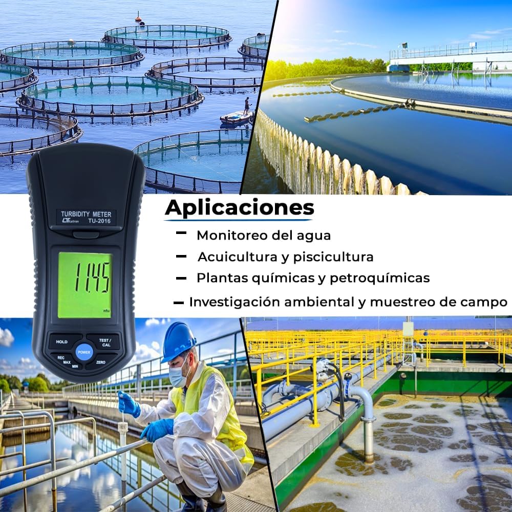 *Envío el mismo día* Turbidezímetro portátil de alta precisión para lagos, comprobador de calidad del agua, analizador de turbidez | Certificado de calibración de fábrica Modelo: TU-2016