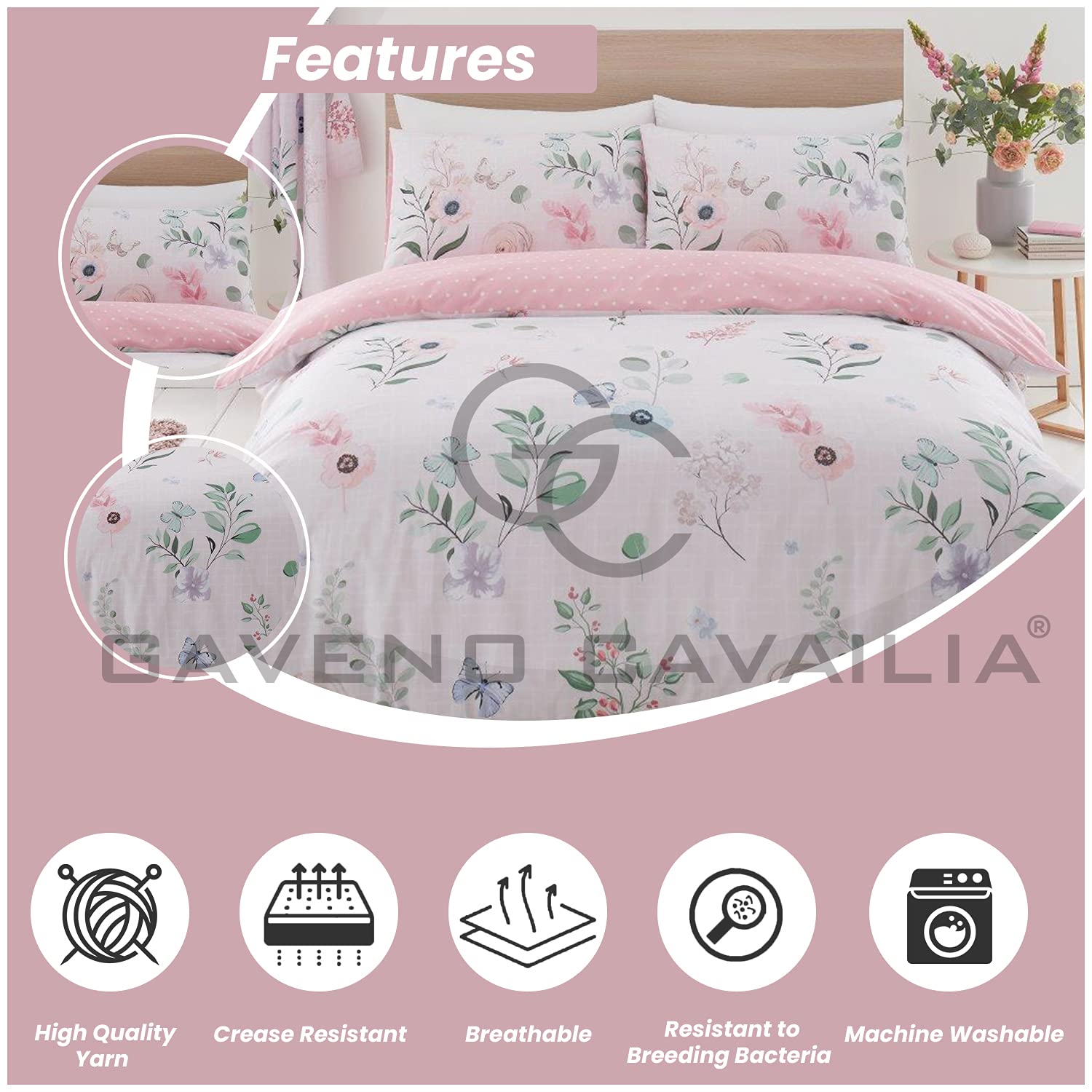 GC GAVENO CAVAILIA Set copripiumino king size con motivo