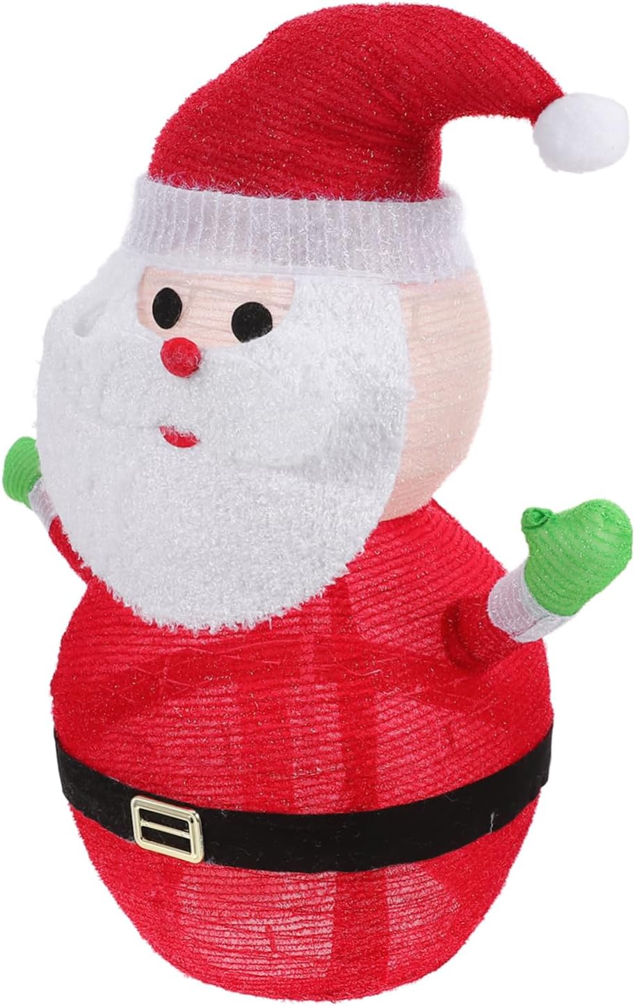 Alipis Foldable Santa Claus Lighted Ornament Unique Christmas Decor for Indoor Display Space-Saving Design Illuminated Holiday Decoration for Christmas Party Favors