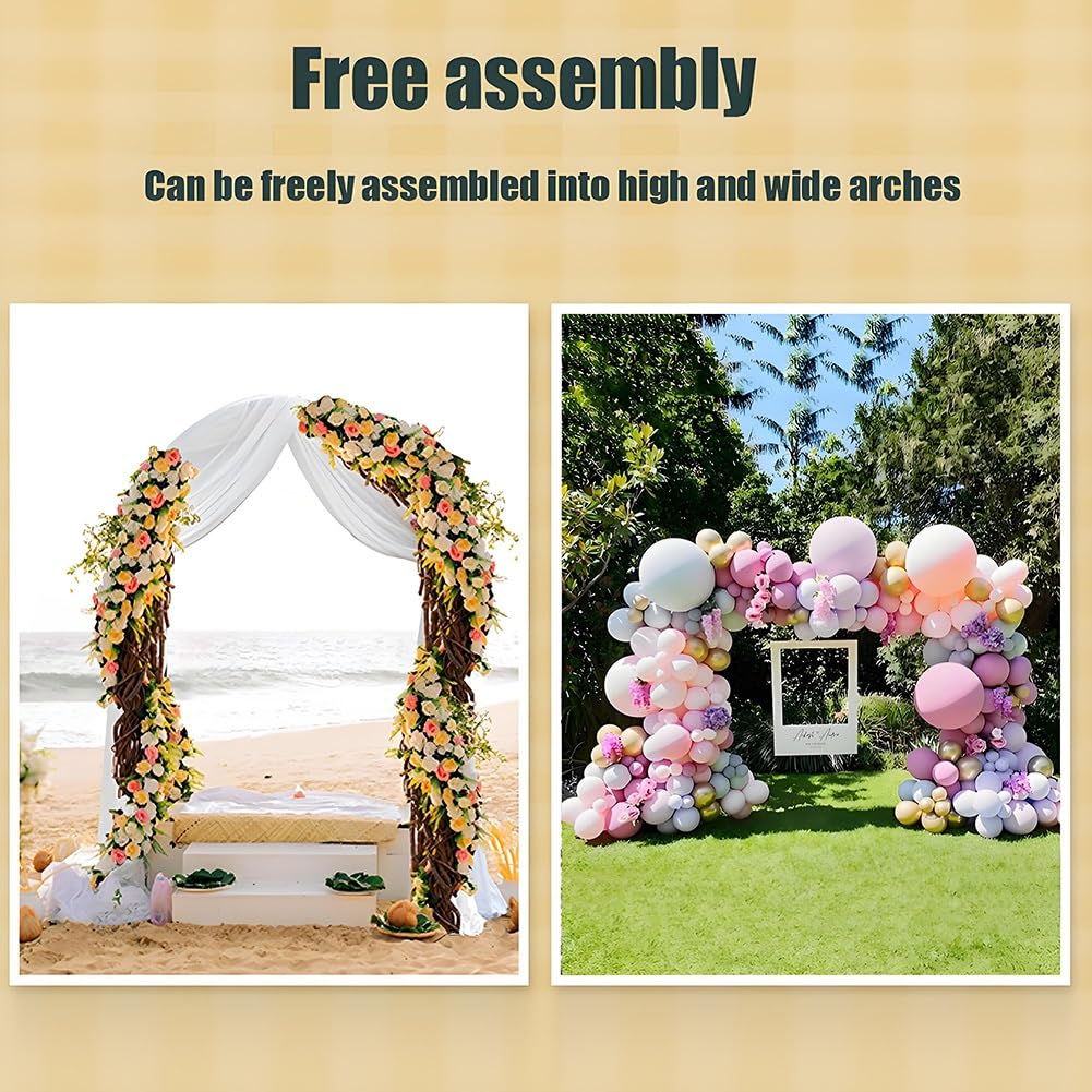 Arco da giardino decorativo in acciaio inox per rose e piante rampicanti in metallo, supporto per piante rampicanti, dimensioni 80 x 280 cm, elegante pergolato da esterno per rose e rampicanti, bianco