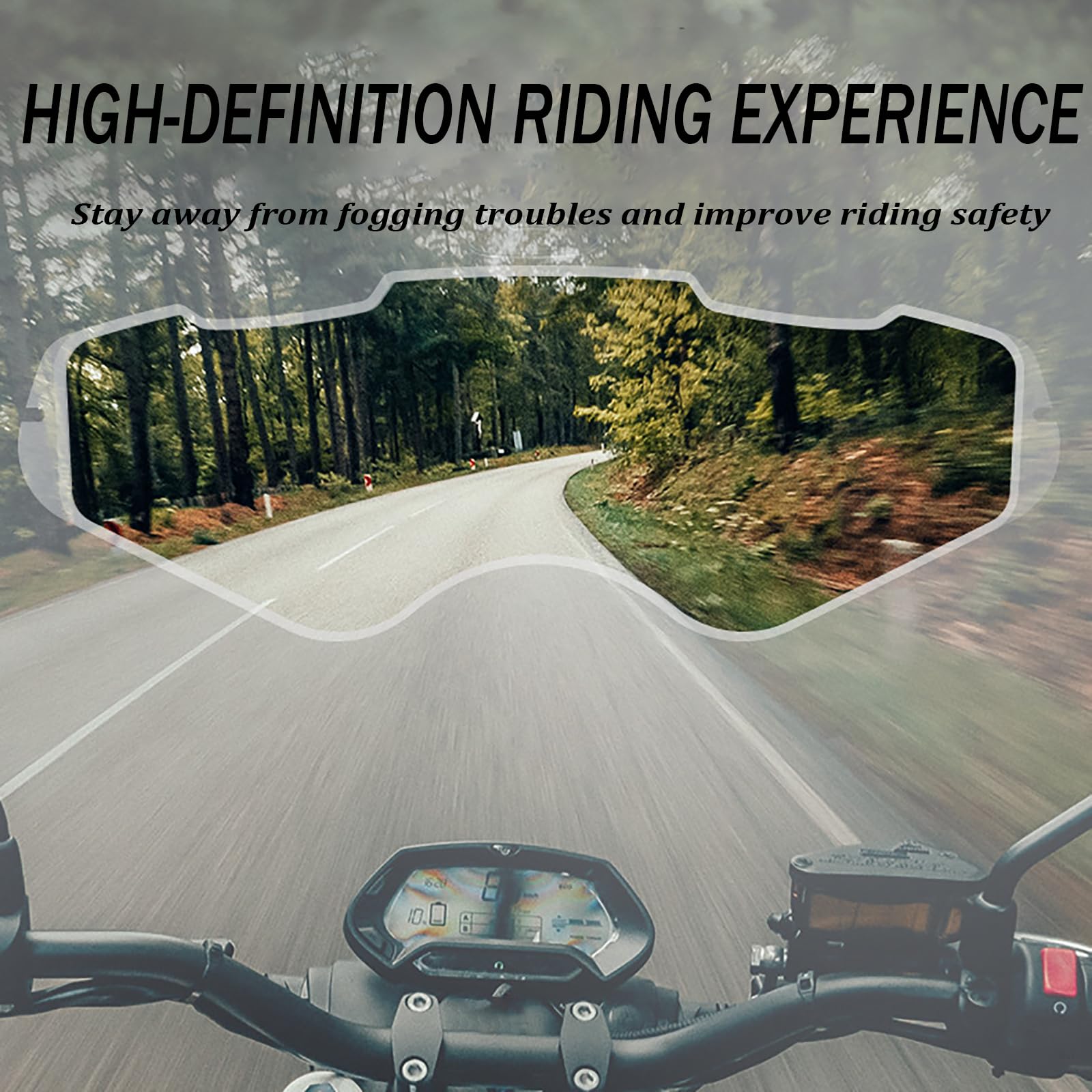 Visiere Casque Moto pour SHOEI Hornet ADV, Remplacement de Visière de Lentille de Casque de Bouclier de Vent de Moto, Visage Moto Casque Pare-Brise Visière,F Deep Black