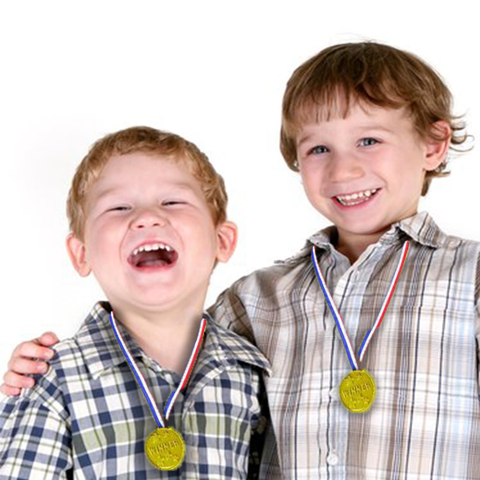 24 Pezzi di Medaglie Vincitori, Medaglie Premiazioni, Sono Adatti A Competizioni Sportive Agonistiche Come I Giochi Scolastici (Plastica)